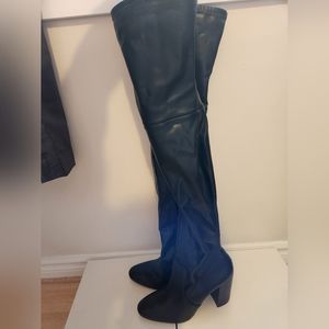 Over the knee, black synthetic Aldo Boots size 10